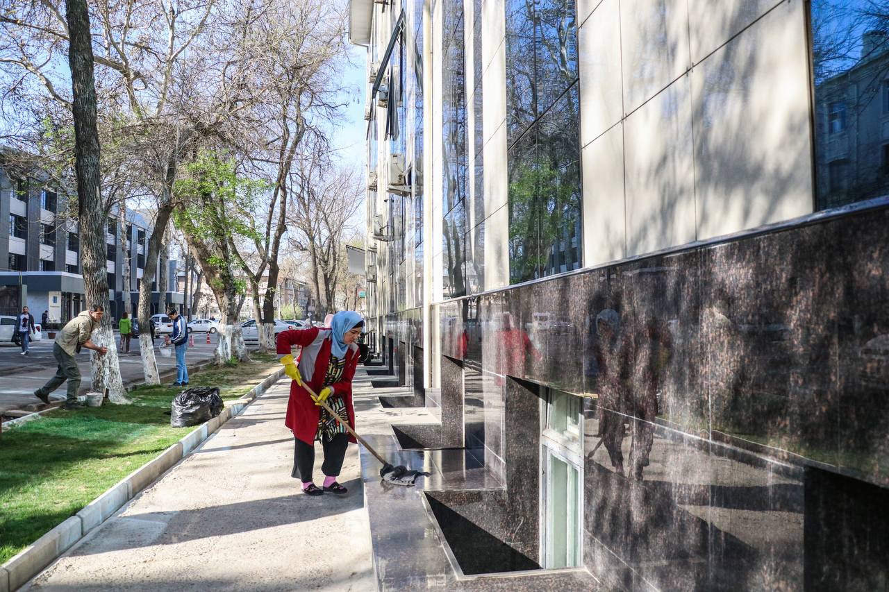 "Gidroproekt" AJ hududida atrof-muhitni obodonlashtirish va ko'kalamzorlashtirish ishlari tashkil etildi