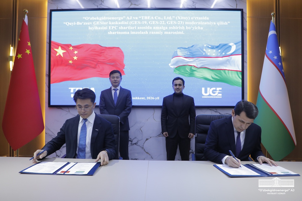 Xitoy kompaniyalari O‘zbekistonda 5 ta GESni modernizatsiya qiladi